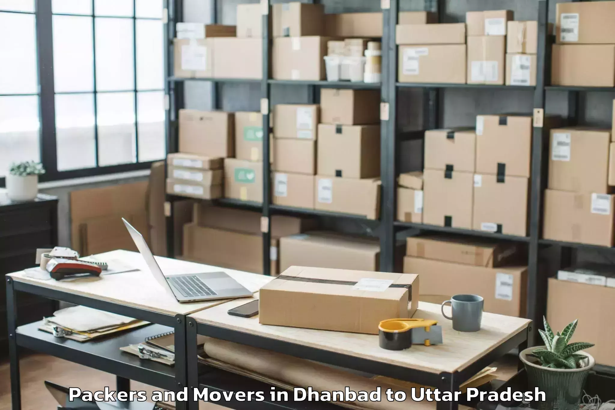 Get Dhanbad to Santosh University Ghaziabad Packers And Movers